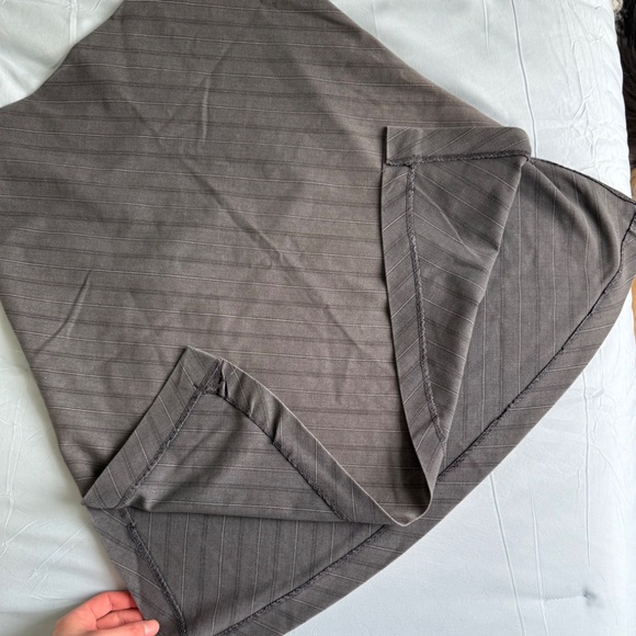 y2k striped shimmer business slit slip mini skirt - Picture 5 of 10